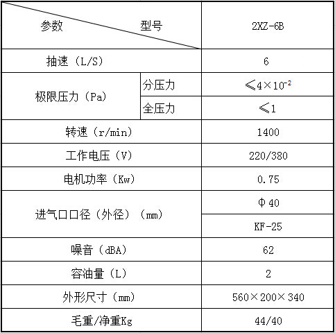 雙級油封旋片式真空泵